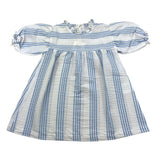 Babe & Tess Abito Camicia Bicolore con Fantasia A Righe per Neonata 01518059N BIANCO/AZZURRO BABE & TESS 