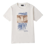 Sarabanda T-Shirt Girocollo Tinta Unita con Stampa per Bambino 0B732 BIANCO SARABANDA 