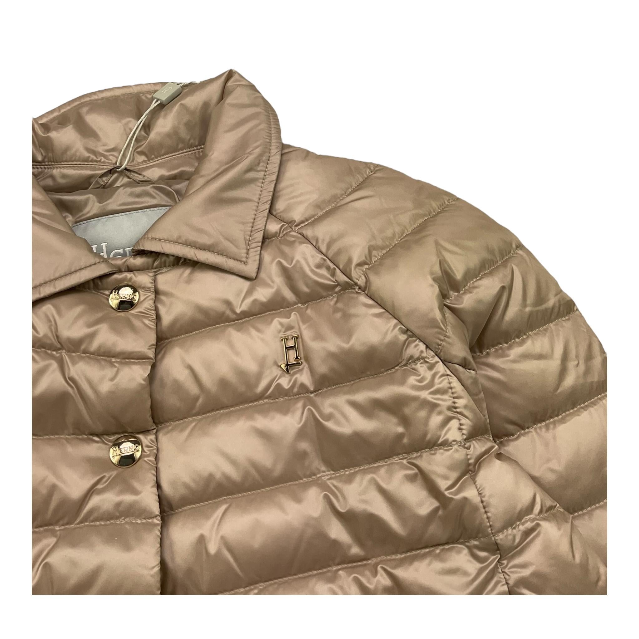 giubbino tinta unita con bottoni PI000179G BEIGE HERNO 