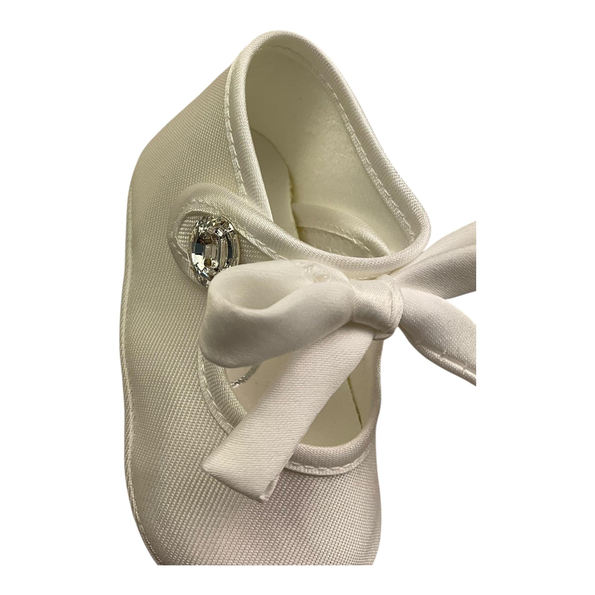 Monnalisa Ballerina Tinta Unita con Fiocco per Neonata 73E003 BIANCO MONNALISA 