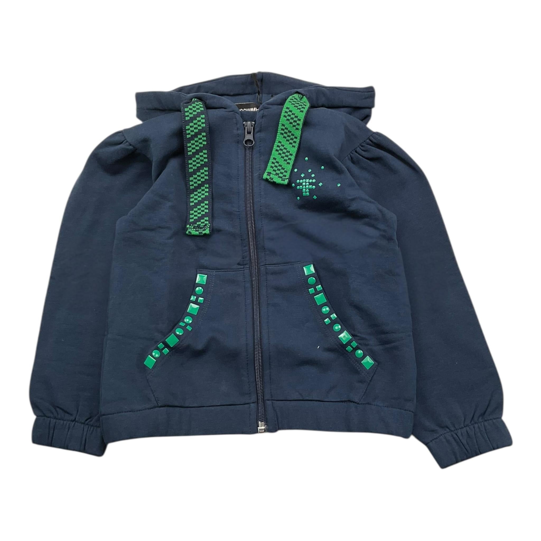 FRACOMINA felpa tinta unita con zip e cappuccio Blu per Bambino FM0641 BLU FRACOMINA 