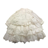 Mimisol Abito Tinta Unita Traforato con Ricami per Bambina MFAB546 BIANCO MIMISOL 