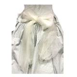 Pype Solid Color Sleeveless Dress With Light Blue Tulle Bow For Girls