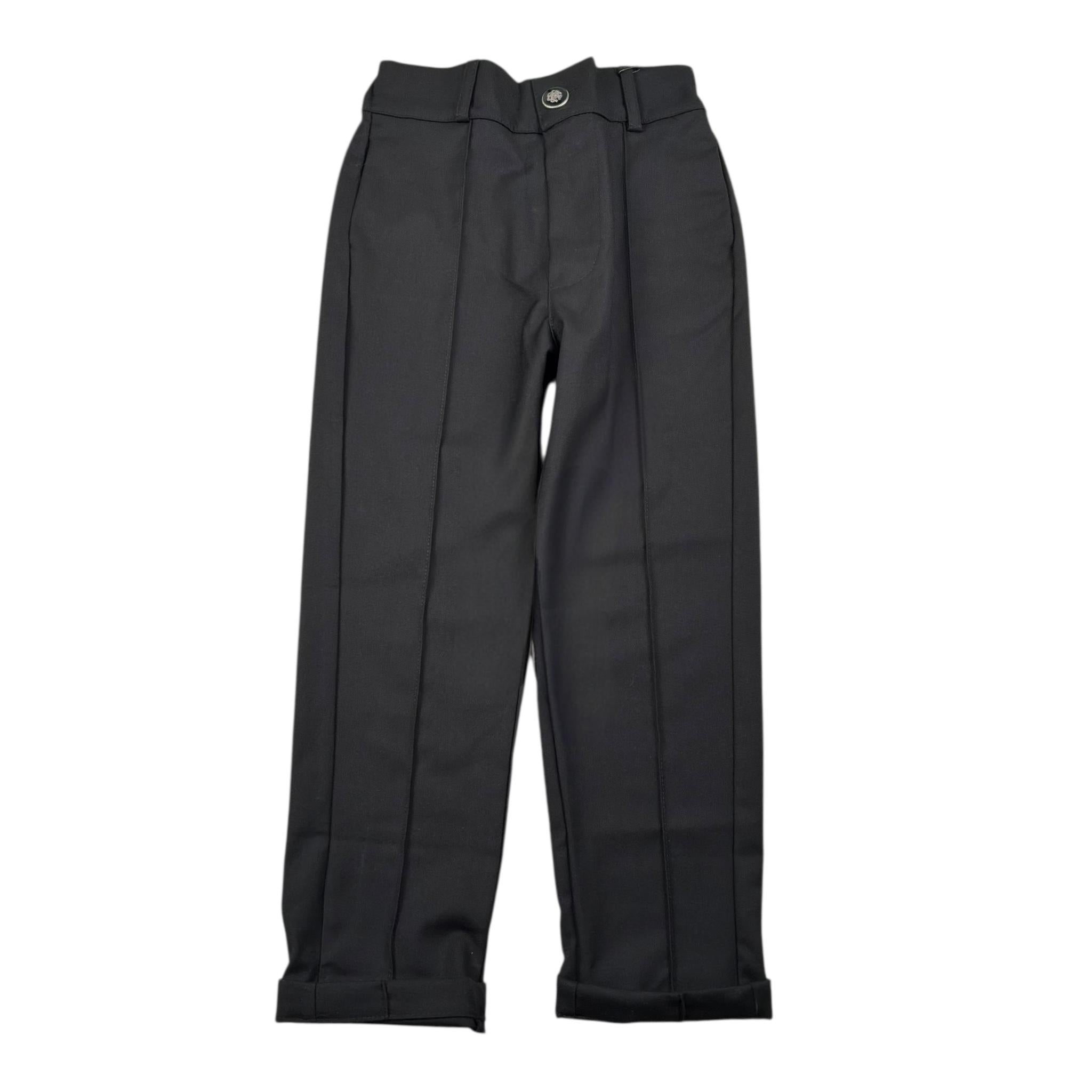 Syst Pantalone Tinta Unita con Elastico In Vita per Bambino PB806 NERO SYST 