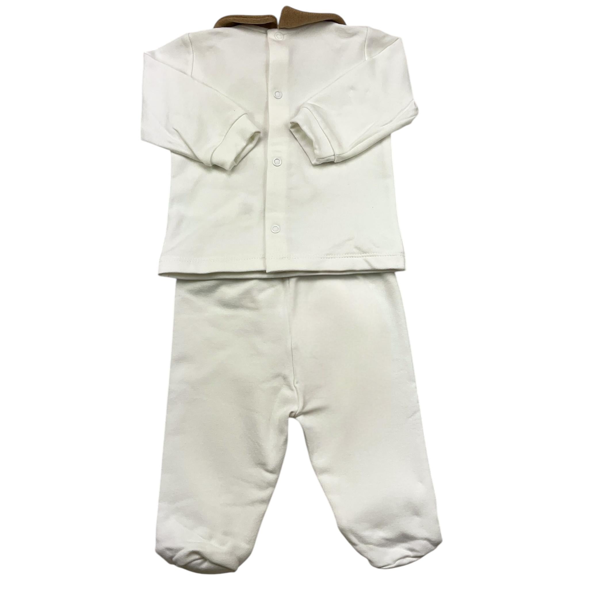 LE BEBE' completo 2 pezzi shirt-ghettina tinta unita Panna per Neonato LBB4665 PANNA LE BEBE' 