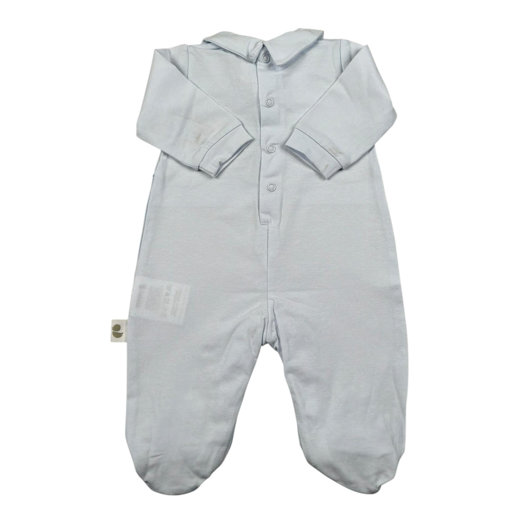 Lalalu' Tutina Tinta Unita con Stampa per Neonato TJL510P AZZURRO LALALU' 