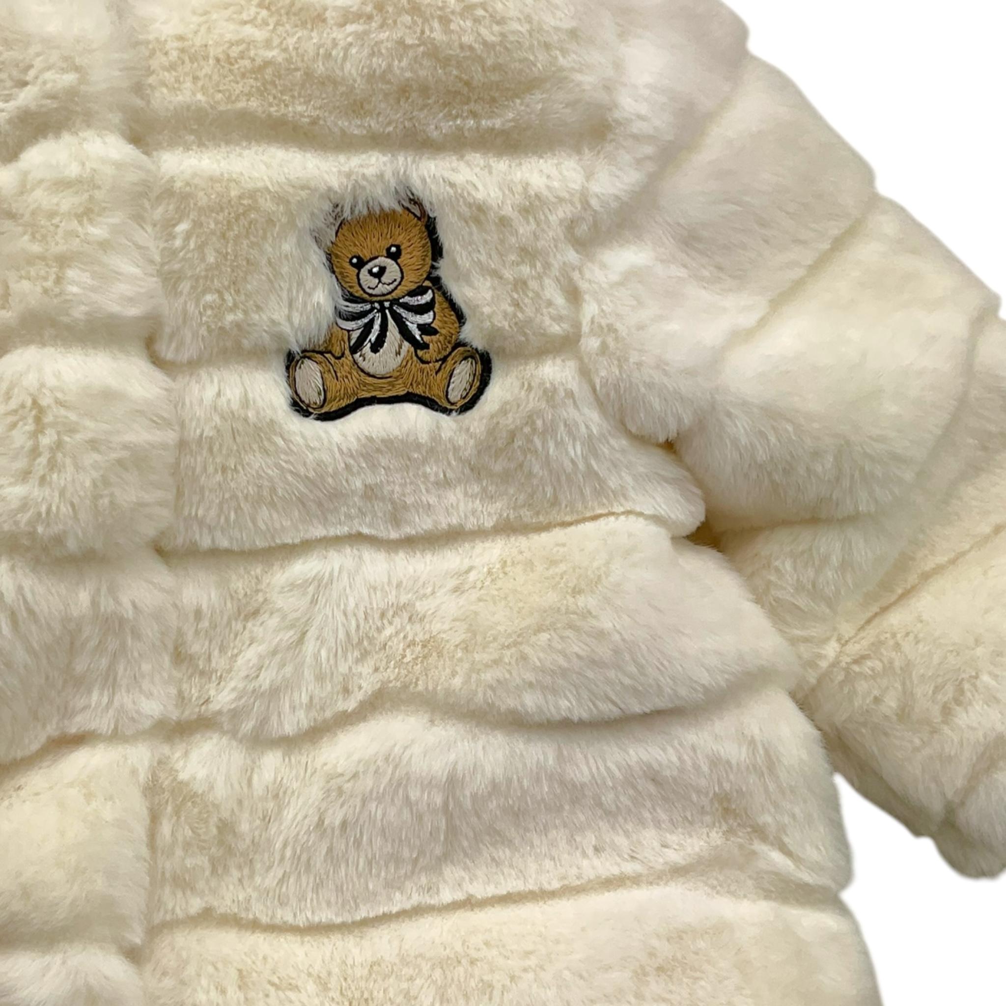 MOSCHINO pelliccia tinta unita con cappuccio Panna per Neonata MDS02I PANNA MOSCHINO 