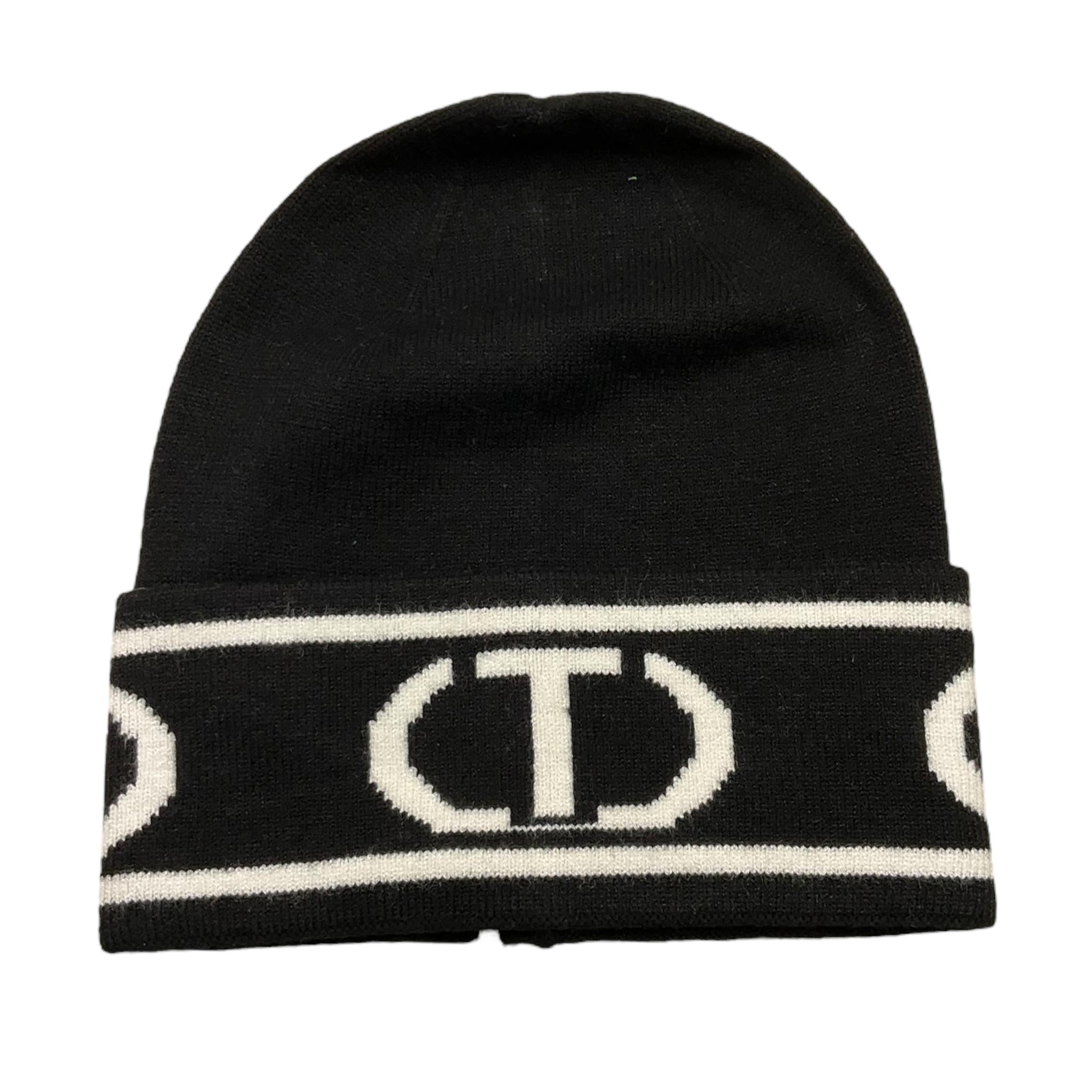 TWINSET cappello tinta unita con logo Nero per Bambina 242GJ501D NERO TWINSET 