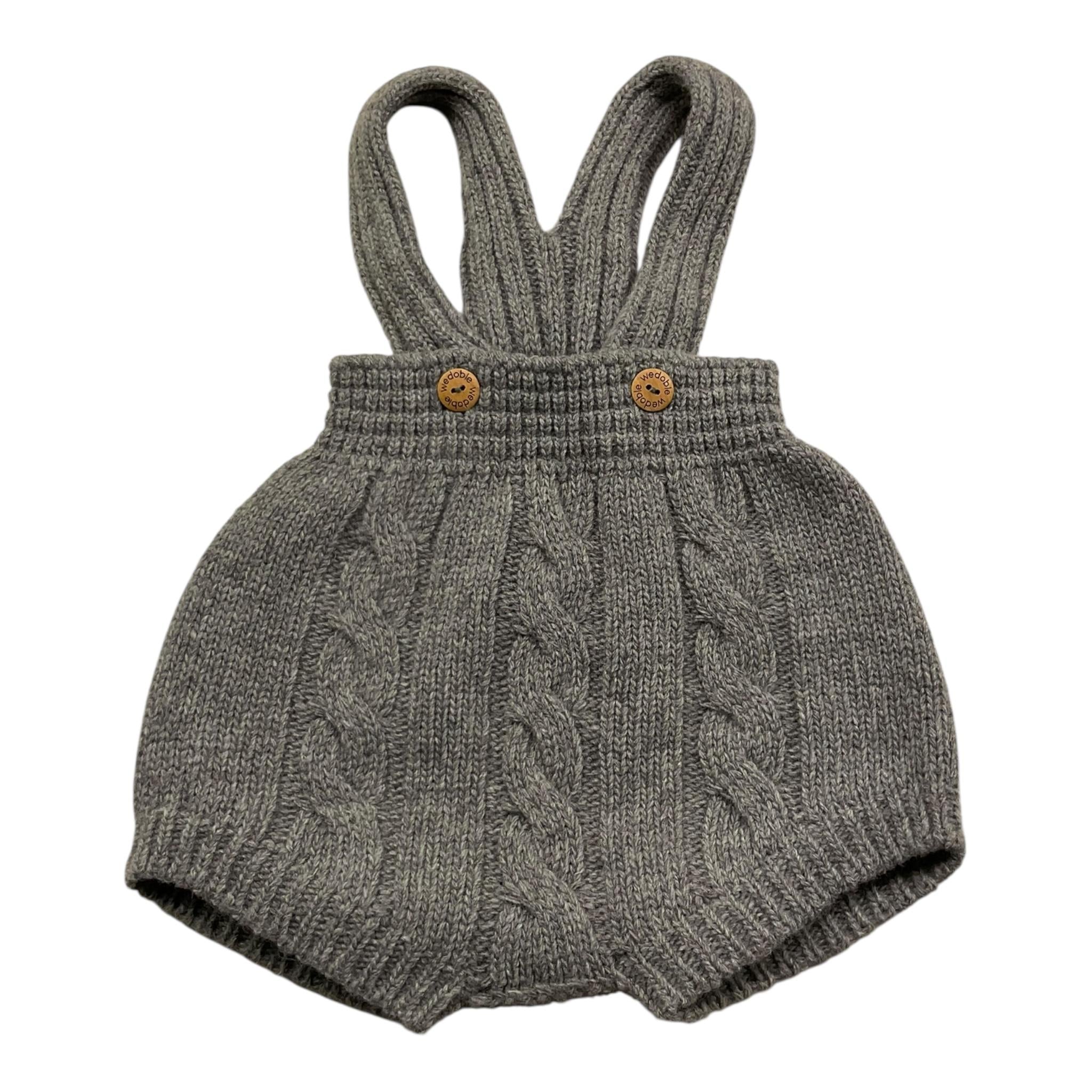 WEDOBLE pagliaccetto tinta unita con bretelle Grigio per Neonato I2404305B09 GRIGIO WEDOBLE 