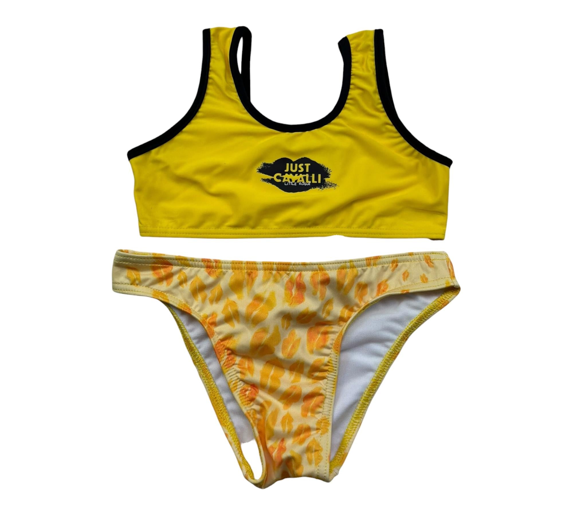 Just Cavalli Costume 2 Pezzi Fascia-Mutanda Tinta Unita per Bambina JGP26166CO GIALLO JUST CAVALLI 
