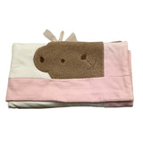 LE BEBE' coperta bicolore con orso Bianco/rosa per Neonata LBG6007 BIANCO/ROSA LE BEBE' 