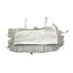 Please Top Tinta Unita con Balze per Bambina MO06032G73 BIANCO PLEASE 