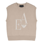 Emporio Armani Gilet In Maglia Tinta Unita Girocollo per Bambino 3D4M52 BEIGE EMPORIO ARMANI 