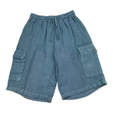Daniele Alessandrini Solid Color Bermuda Shorts With Elastic Waist Light Blue For Boys