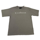 JOHN RICHMOND t-shirt girocollo tinta unita con stampa in contrasto Grigio per Bambino RGA25079TS GRIGIO JOHN RICHMOND 