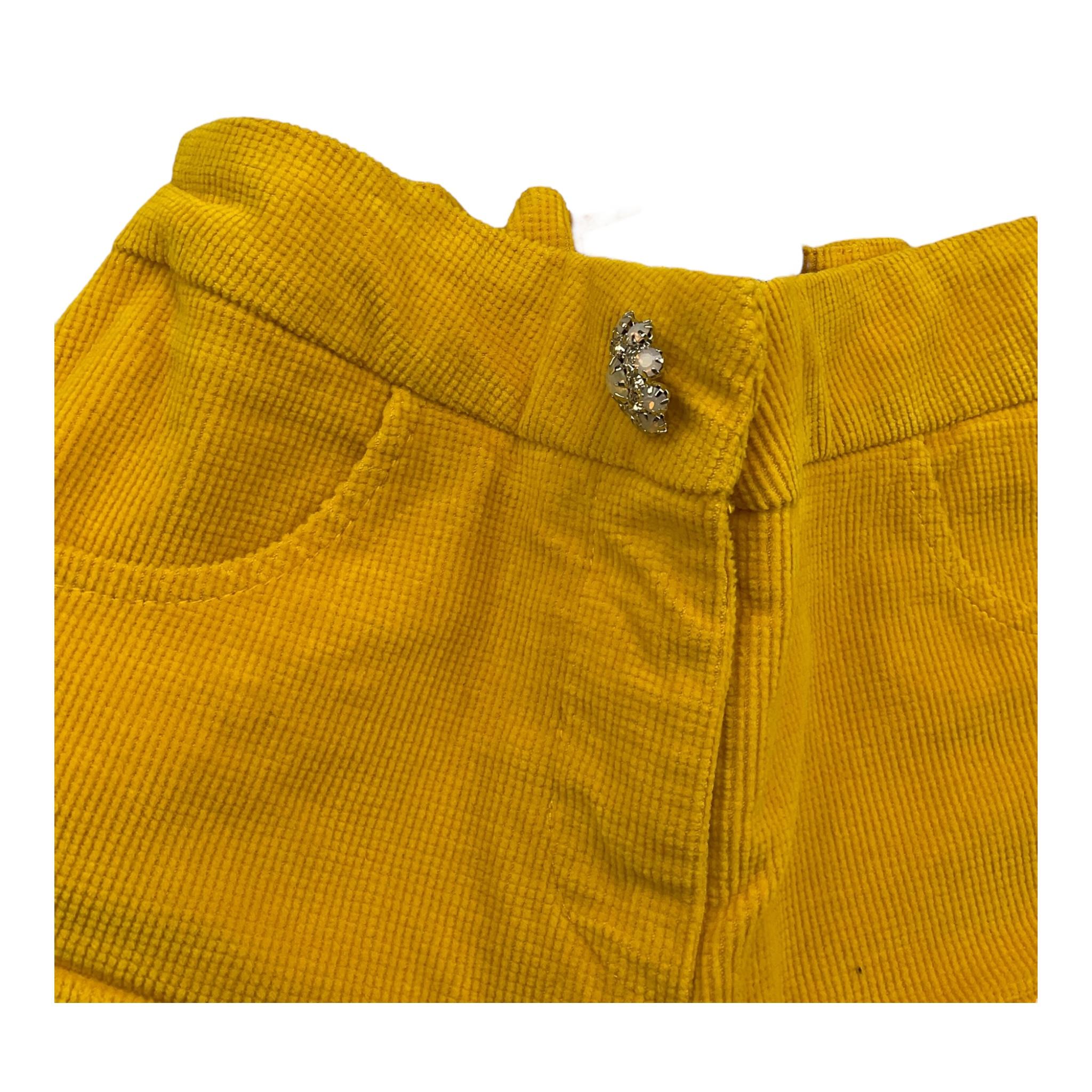 SIMONETTA short tinta unita con girovita regolabile Giallo per Bambina BKUXV035 GIALLO SIMONETTA 