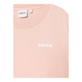 Aspesi T-Shirt Girocollo Tinta Unita con Logo per Bambina S25029TSM7038X ROSA ASPESI 