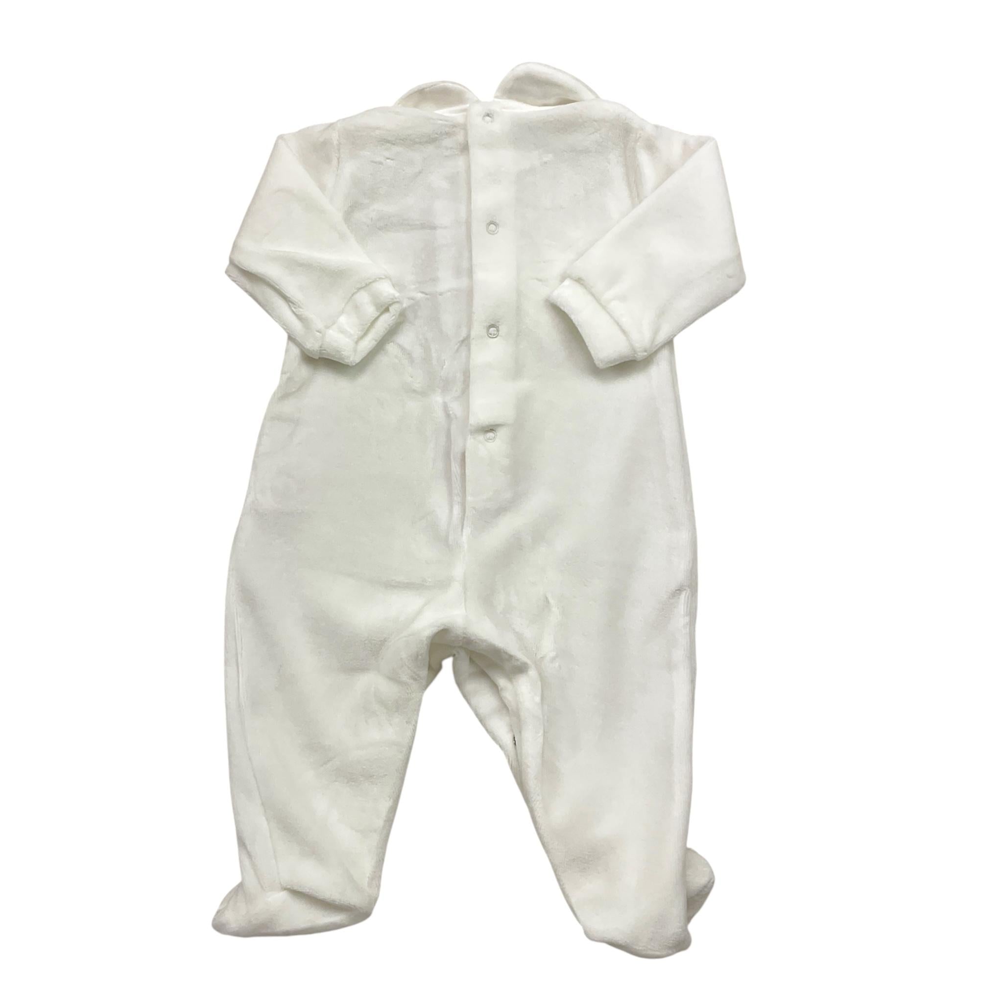 LALALU' tutina manica lunga tinta unita in ciniglia Bianco per Neonata TCL8NX BIANCO LALALU' 