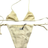 Matinée Costume 2 Pezzi Triangolo-Slip Tinta Unita per Bambina CC30211 PANNA MATINÉE 