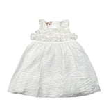 Please Abito Giromanica Tinta Unita con Tulle per Bambina AB36370G73J BIANCO PLEASE 