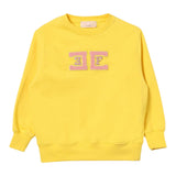 ELISABETTA FRANCHI felpa chiusa girocollo tinta unita con logo Giallo per Bambina EFFE132 GIALLO ELISABETTA FRANCHI 