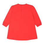 MOSCHINO abito manica lunga tinta unita con stampa in contrasto Rosso per Neonata MBV0A2X ROSSO MOSCHINO 