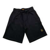 Refrigiwear Solid Color Fleece Bermuda Shorts With Black Logo Print For Boys