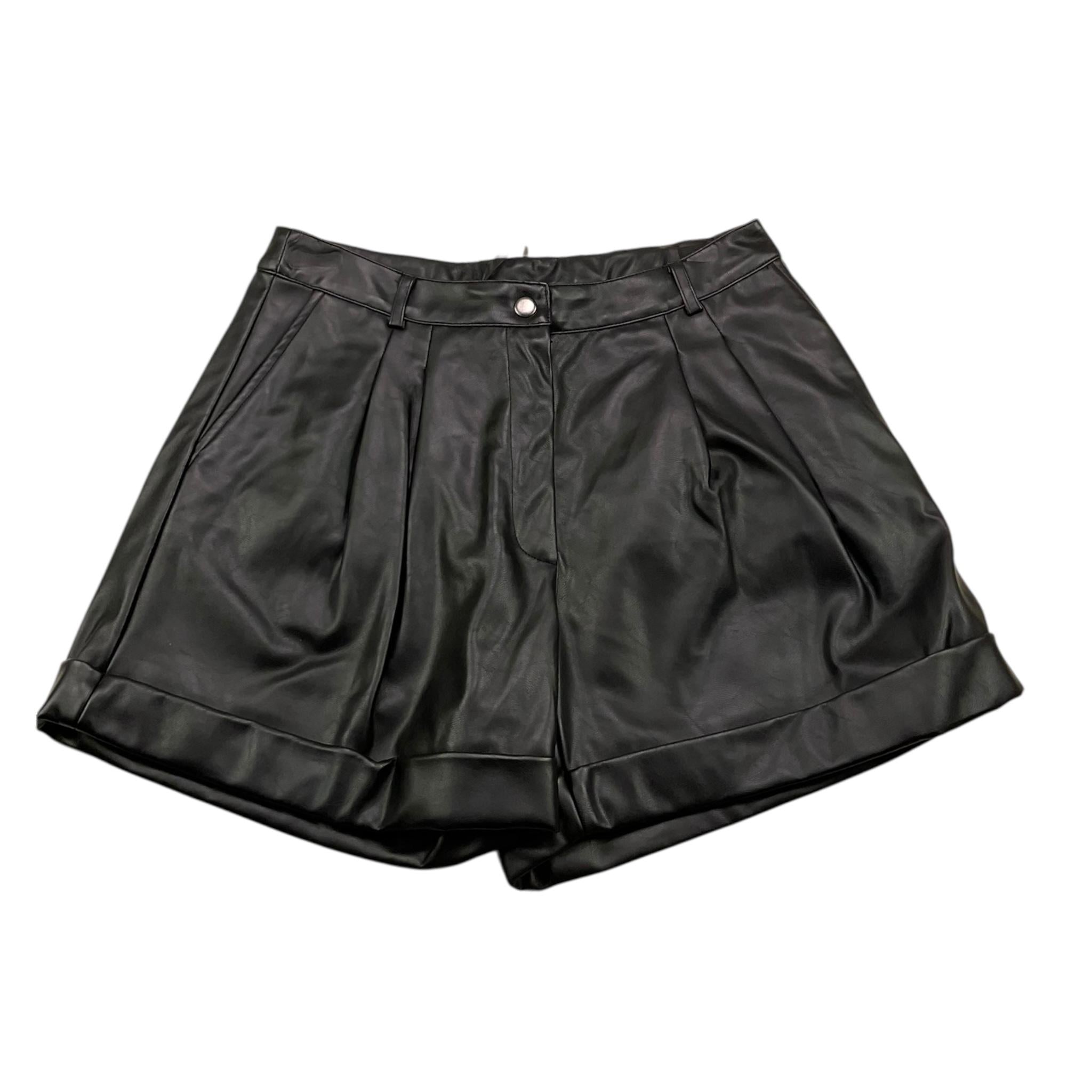 MONNALISA short in ecopelle tinta unita Nero per Bambina 494400 NERO MONNALISA 