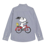 Saint Barth Camicia Manica Lunga Fantasia A Righe per Bambino AGN000100118 BLU SAINT BARTH 