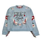 VICOLO maglia tinta unita girocollo con stampa Azzurro per Bambina 3141W00046X AZZURRO VICOLO 