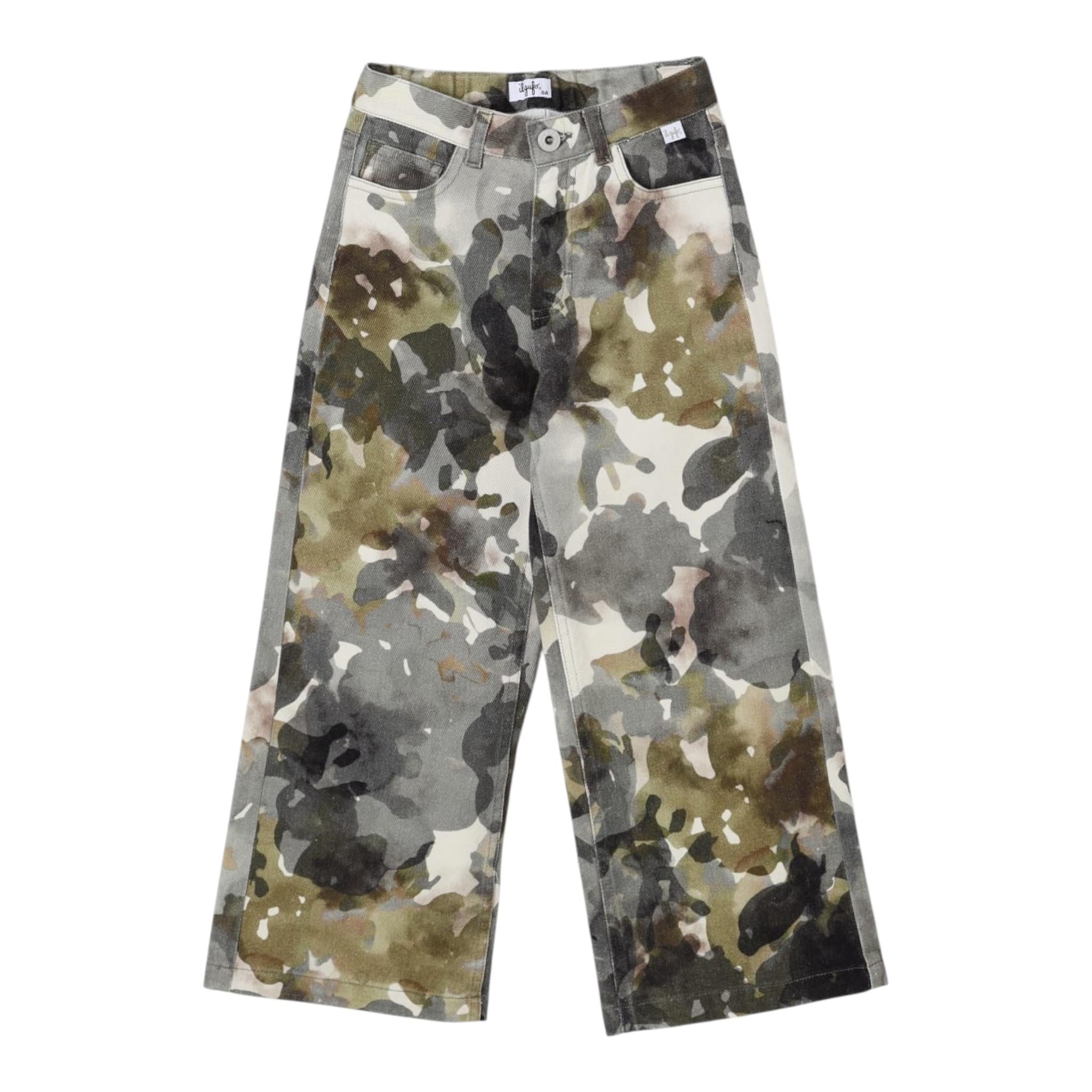 Il Gufo Pantalone Fantasia Militare per Neonato P25PL434C4140N VERDE IL GUFO 