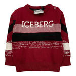ICEBERG maglia girocollo tinta unita con stampe in contrasto Rosso per Neonato MGICE5301B ROSSO ICEBERG 