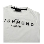 John Richmond t-shirt tinta unita con stampa per Bambino RBP25008CJX BIANCO/NERO JOHN RICHMOND 