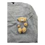 TO be too maglia girocollo tinta unita con applicazione Grigio per Bambina TFBF24M657X GRIGIO TO be too 