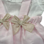 La Stupenderia Completo 2 Pezzi Bicolore Salopette-Camicia per Neonata TBCT588 ROSA LA STUPENDERIA 