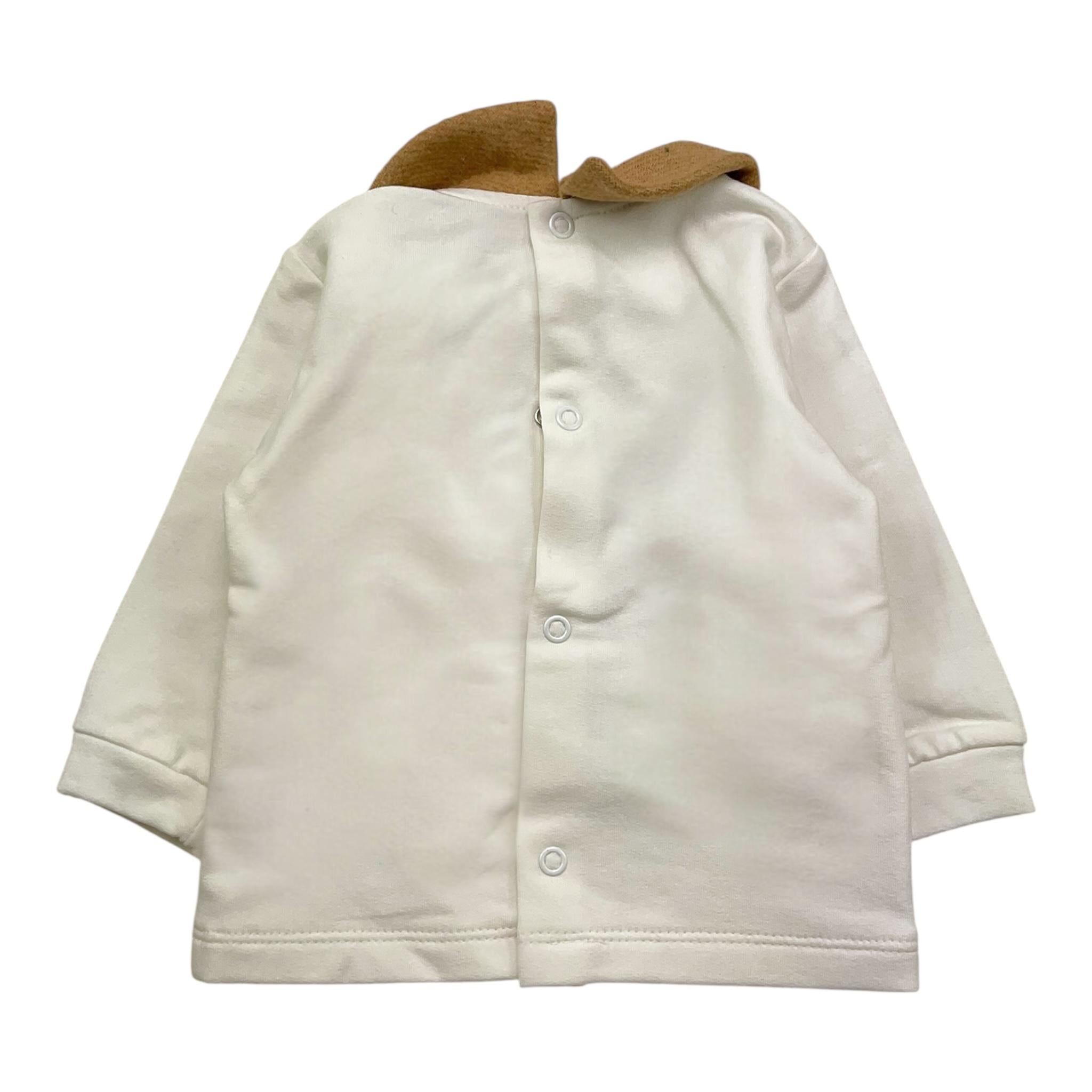 LE BEBE' shirt tinta unita con colletto e stampa Bianco per Neonato LBB4665XX BIANCO LE BEBE' 