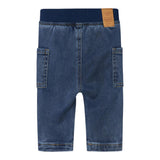 NAME.IT jeans elasticizzato tinta unita Blu per Neonato 13233277 BLU NAME.IT 