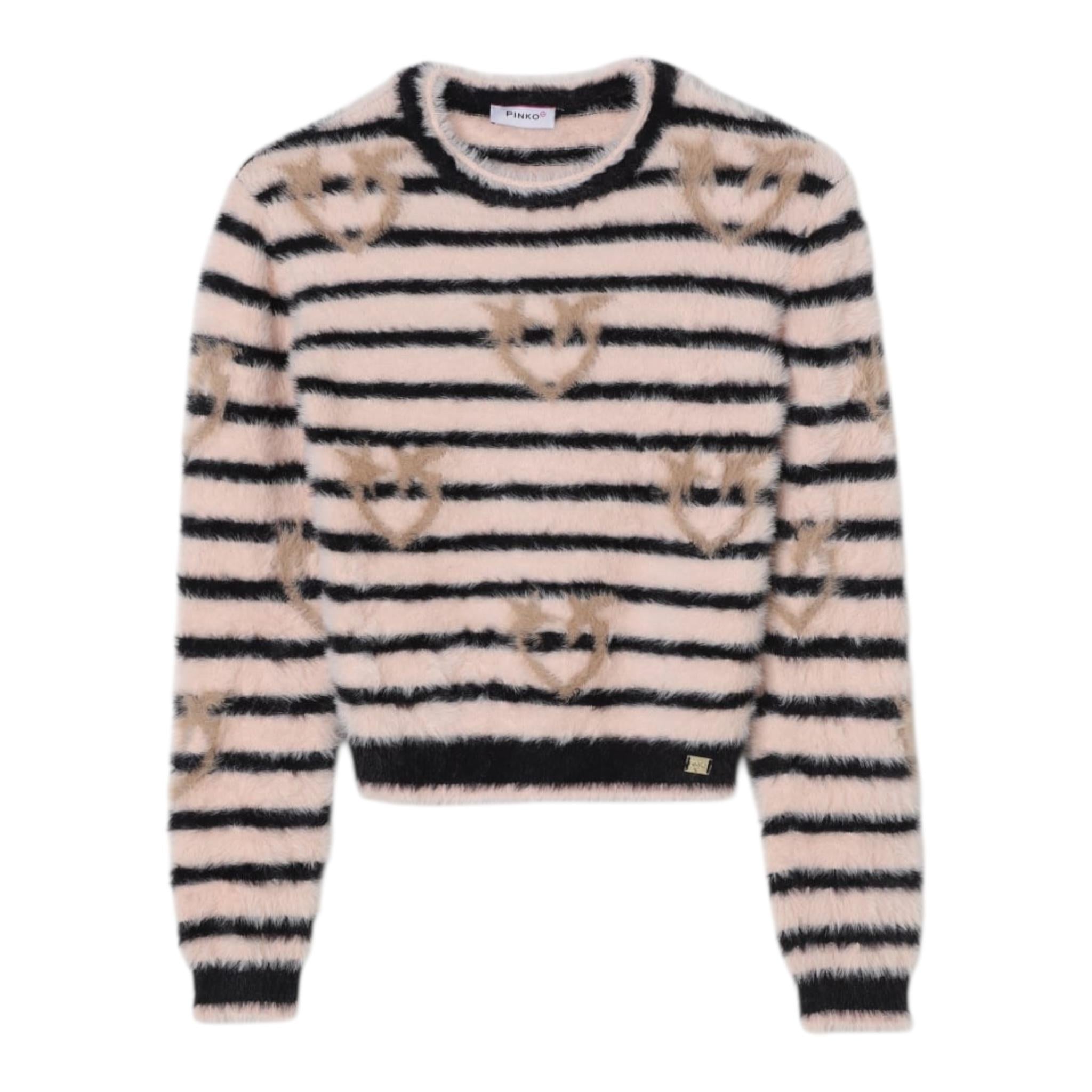 PINKO maglia tinta unita con fantasia a righe Rosa per Bambina F4PIJGJP052 ROSA PINKO 