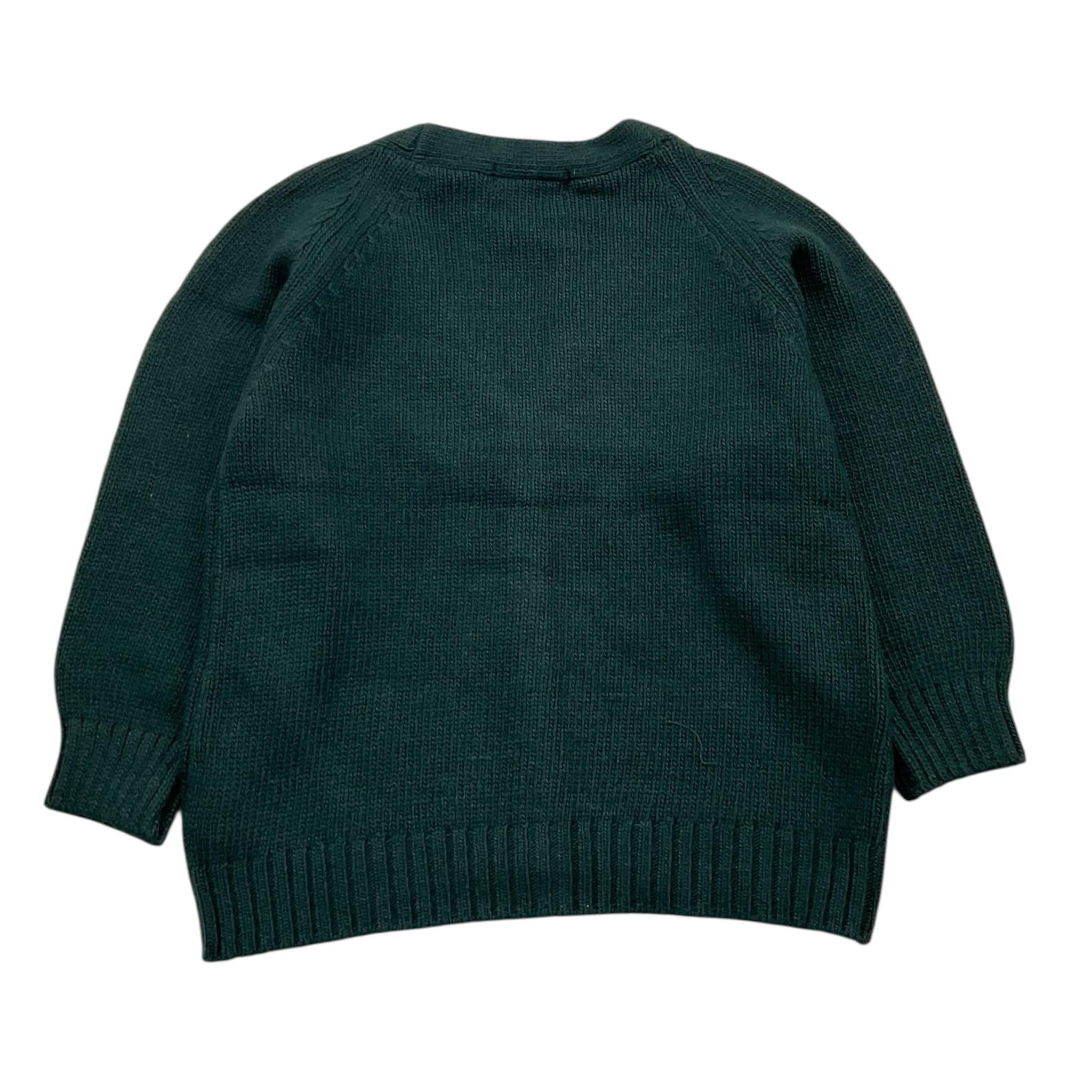 MALVI & CO cardigan tinta unita scollo a v Verde per Bambina F23M001GFLL VERDE MALVI & CO 