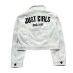 Just Cavalli Giubbino In Denim Tinta Unita con Logo per Bambina JGP26038GB BIANCO JUST CAVALLI 