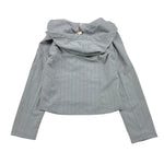 MANILA GRACE giacca tinta unita con fantasia a righe e cappuccio Grigio per Bambina MFJF24J128X GRIGIO MANILA GRACE 