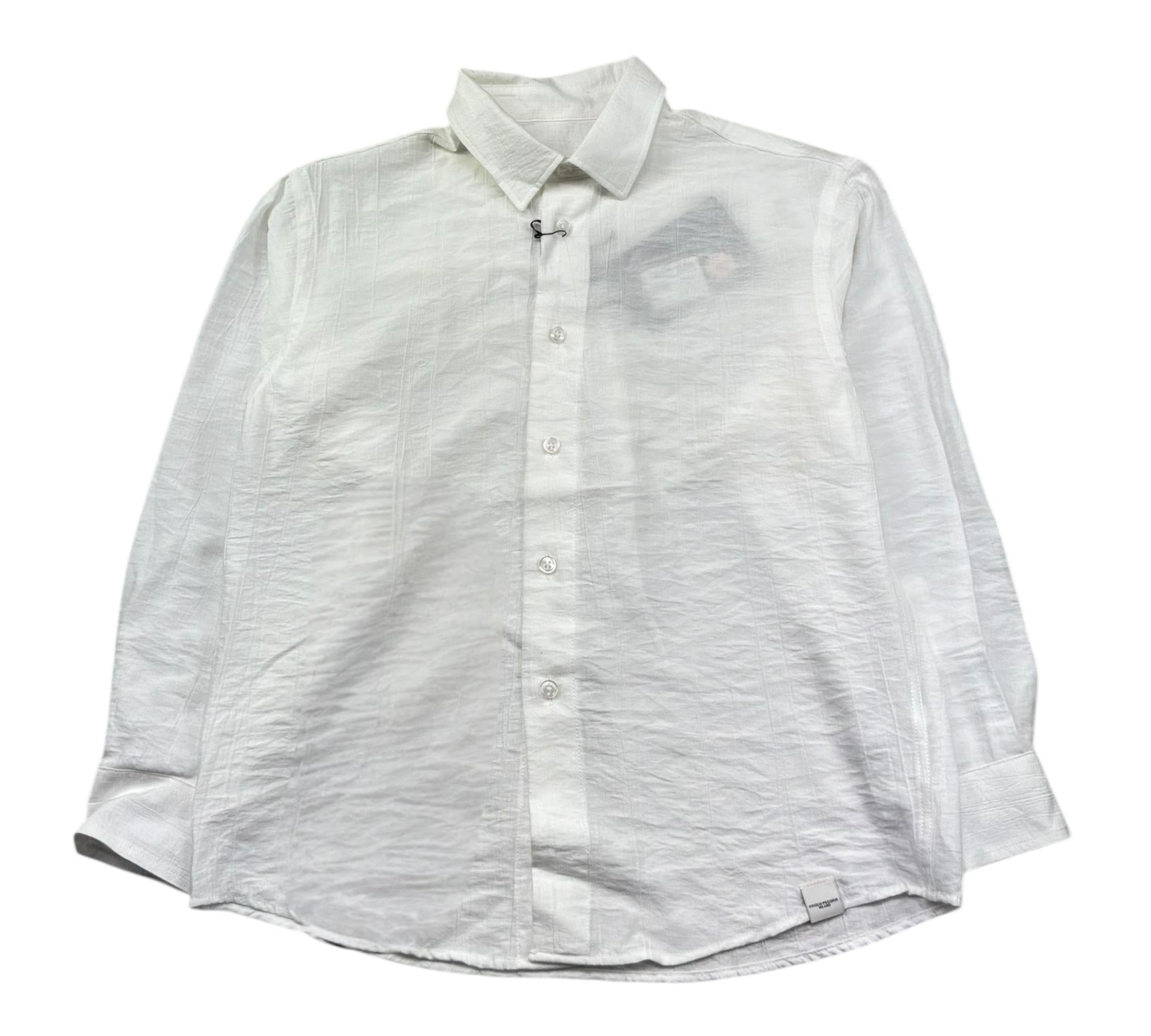 Paolo Pecora Camicia Manica Lunga Tinta Unita per Bambino PP4356 BIANCO PAOLO PECORA 