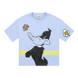 Iceberg T-Shirt Girocollo Tinta Unita con Stampa Duffy Duck per Bambino TSICE5102J AZZURRO ICEBERG 