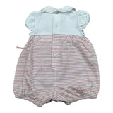 Barcellino Pagliaccetto Bicolore Mezza Manica per Neonata 120903 BIANCO/ROSA BARCELLINO 