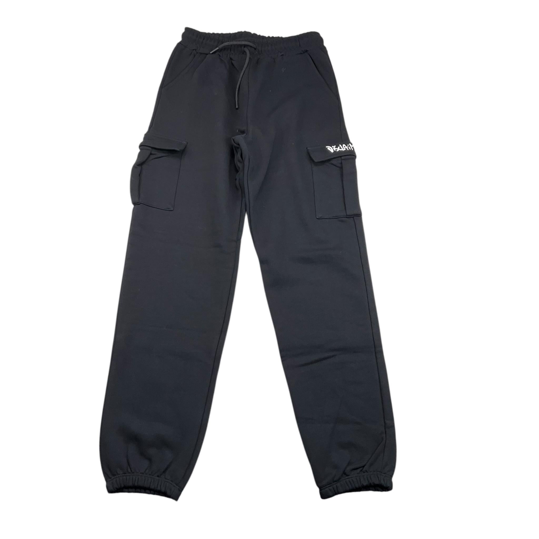 DISCLAIMER pantalone modello tuta tinta unita con stampa Nero per Bambino 24IDK58228 NERO DISCLAIMER 