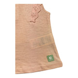 Losan Solid Color Tank Top with Pink Embroidery for Baby Girl