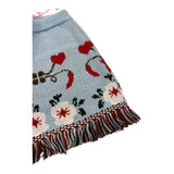 VICOLO short in maglia tinta unita con ricami e frange Azzurro per Bambina 3142SW0050 AZZURRO VICOLO 