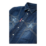Dsquared2 Camicia In Denim Manica Lunga Tinta Unita per Bambino DQ2831 BLU DSQUARED2 