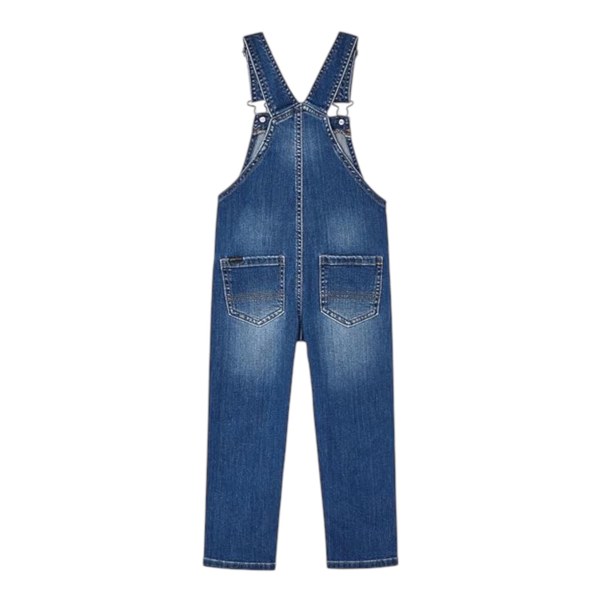 MAYORAL salopette tinta unita in denim Blu per Bambino 2637 BLU MAYORAL 