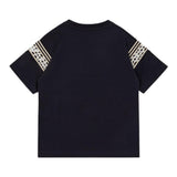 Emporio Armani T-Shirt Girocollo Tinta Unita con Logo per Bambino EB000121X BLU EMPORIO ARMANI 